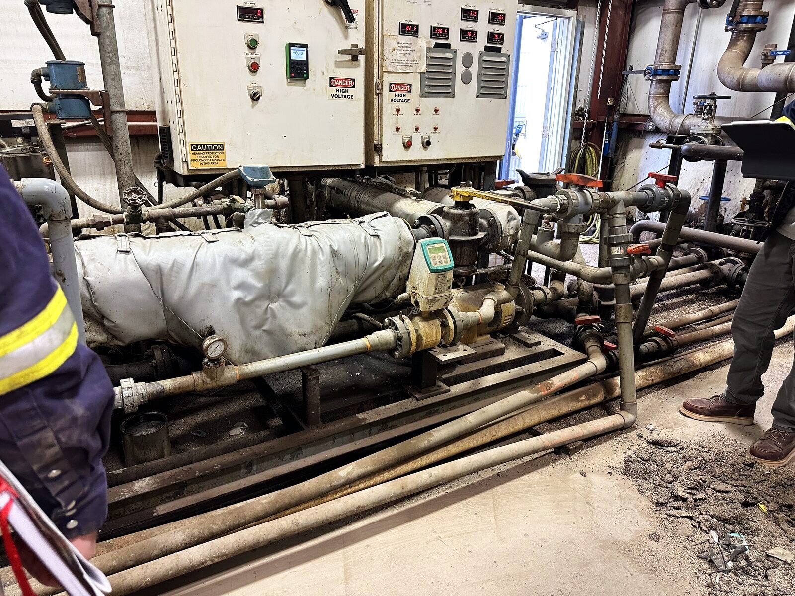 Metering pump with instrumentation installed by KPM